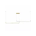 kelvo® LINARIA  Κρεμαστό Φωτιστικό Οροφής LED 72W 7200lm 180° AC 220-240V IP20 Ρυθμιζόμενο Λευκό CCT με Χειριστήριο από 2700K έως 6000K Dimmable - Lumileds SMD Chip - Χρυσό Πλατίνα - Μ212 x Π4 x Υ20cm
