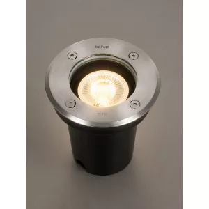 kelvo® KERIA  Χωνευτό Φωτιστικό Σποτ Δαπέδου για Λάμπα MR16 με Ντουί GU10 AC 220-240V Αδιάβροχο IP68 IK09 - Ανοξείδωτο Ατσάλι SS316 - Μ11 x Π11 x Υ11.5cm / Q10.4cm