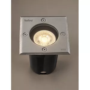 kelvo® KERIA  Χωνευτό Φωτιστικό Σποτ Δαπέδου για Λάμπα MR16 με Ντουί GU10 AC 220-240V Αδιάβροχο IP68 IK09 - Ανοξείδωτο Ατσάλι SS316 - Μ11 x Π11 x Υ11.5cm / Q10.4cm