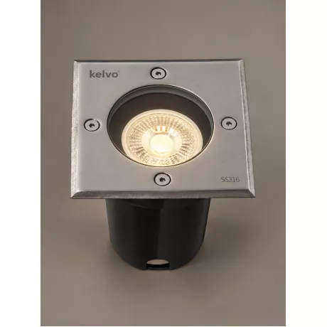 kelvo® KERIA  Χωνευτό Φωτιστικό Σποτ Δαπέδου για Λάμπα MR16 με Ντουί GU10 AC 220-240V Αδιάβροχο IP68 IK09 - Ανοξείδωτο Ατσάλι SS316 - Μ11 x Π11 x Υ11.5cm / Q10.4cm