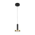 kelvo® ZANE  Κρεμαστό Φωτιστικό Οροφής LED 18W 1800lm 120° AC 220-240V IP20 Ρυθμιζόμενο Λευκό CCT με Χειριστήριο από 2700K έως 6000K Dimmable - Lumileds SMD Chip - Σατινέ Χρυσό Βούρτσας & Μαύρο Ματ - Μ15 x Π15 x Υ20cm