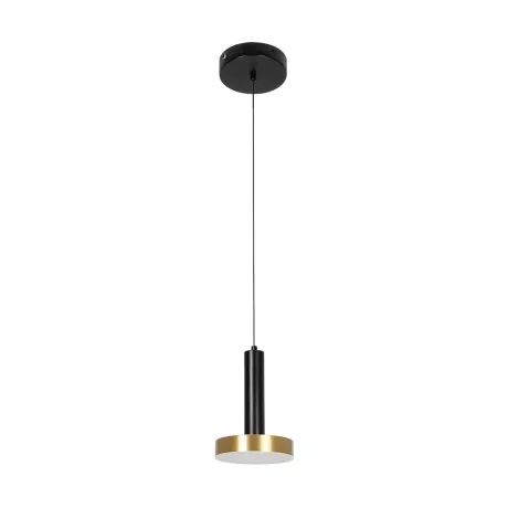 kelvo® ZANE  Κρεμαστό Φωτιστικό Οροφής LED 18W 1800lm 120° AC 220-240V IP20 Ρυθμιζόμενο Λευκό CCT με Χειριστήριο από 2700K έως 6000K Dimmable - Lumileds SMD Chip - Σατινέ Χρυσό Βούρτσας & Μαύρο Ματ - Μ15 x Π15 x Υ20cm