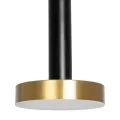 kelvo® ZANE  Κρεμαστό Φωτιστικό Οροφής LED 18W 1800lm 120° AC 220-240V IP20 Ρυθμιζόμενο Λευκό CCT με Χειριστήριο από 2700K έως 6000K Dimmable - Lumileds SMD Chip - Σατινέ Χρυσό Βούρτσας & Μαύρο Ματ - Μ15 x Π15 x Υ20cm