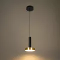 kelvo® ZANE  Κρεμαστό Φωτιστικό Οροφής LED 18W 1800lm 120° AC 220-240V IP20 Ρυθμιζόμενο Λευκό CCT με Χειριστήριο από 2700K έως 6000K Dimmable - Lumileds SMD Chip - Σατινέ Χρυσό Βούρτσας & Μαύρο Ματ - Μ15 x Π15 x Υ20cm