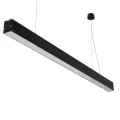 kelvo® ORION  Κρεμαστό Γραμμικό Φωτιστικό Οροφής LED 72W 7200lm 120° AC 220-240V IP20 Ρυθμιζόμενο Λευκό CCT με Χειριστήριο από 2700K έως 6000K Dimmable - Lumileds SMD Chip - Μαύρο Ματ - Μ120 x Π5 x Υ7.5cm