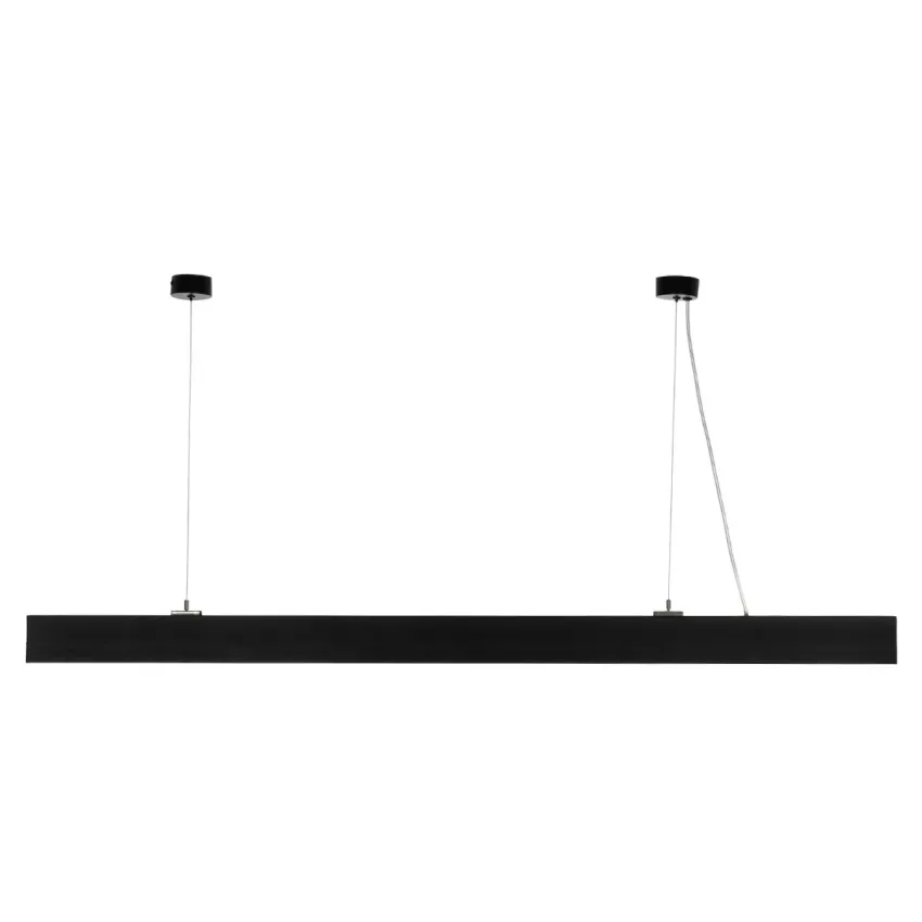 kelvo® ORION  Κρεμαστό Γραμμικό Φωτιστικό Οροφής LED 72W 7200lm 120° AC 220-240V IP20 Ρυθμιζόμενο Λευκό CCT με Χειριστήριο από 2700K έως 6000K Dimmable - Lumileds SMD Chip - Μαύρο Ματ - Μ120 x Π5 x Υ7.5cm
