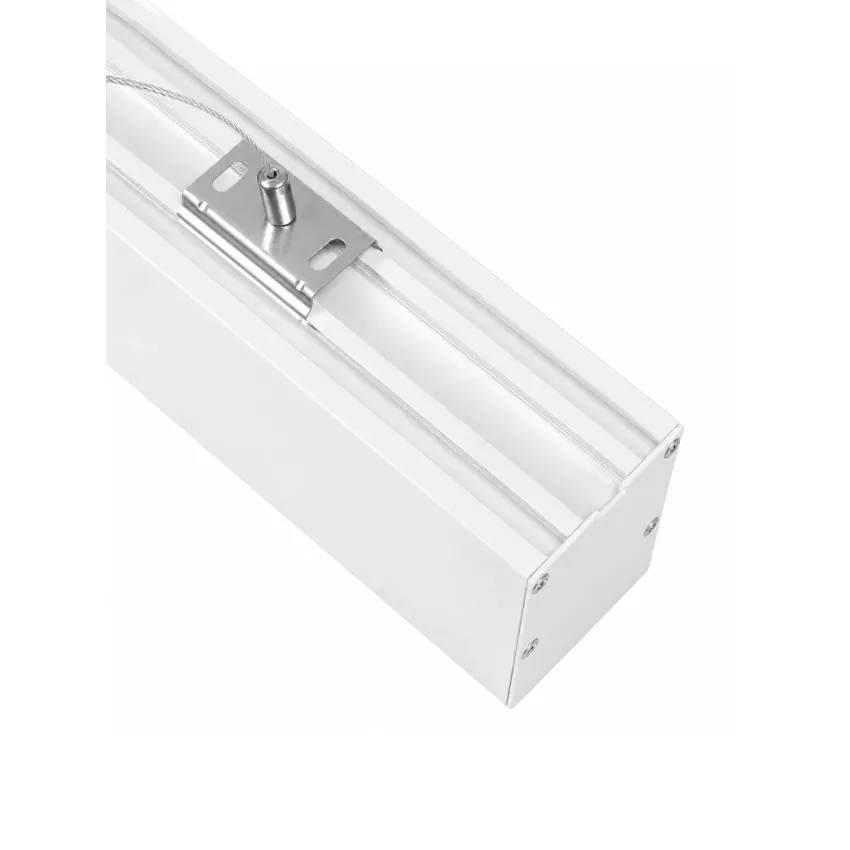 kelvo® ORION  Κρεμαστό Γραμμικό Φωτιστικό Οροφής LED 72W 7200lm 120° AC 220-240V IP20 Ρυθμιζόμενο Λευκό CCT με Χειριστήριο από 2700K έως 6000K Dimmable - Lumileds SMD Chip - Λευκό Ματ - Μ120 x Π5 x Υ7.5cm