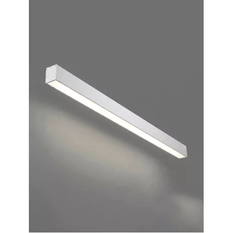 kelvo® ORION  Γραμμικό Φωτιστικό Οροφής LED 72W 7200lm 120° AC 220-240V IP20 Ρυθμιζόμενο Λευκό CCT με Χειριστήριο από 2700K έως 6000K Dimmable - Lumileds SMD Chip - Λευκό Ματ - Μ120 x Π5 x Υ7.5cm