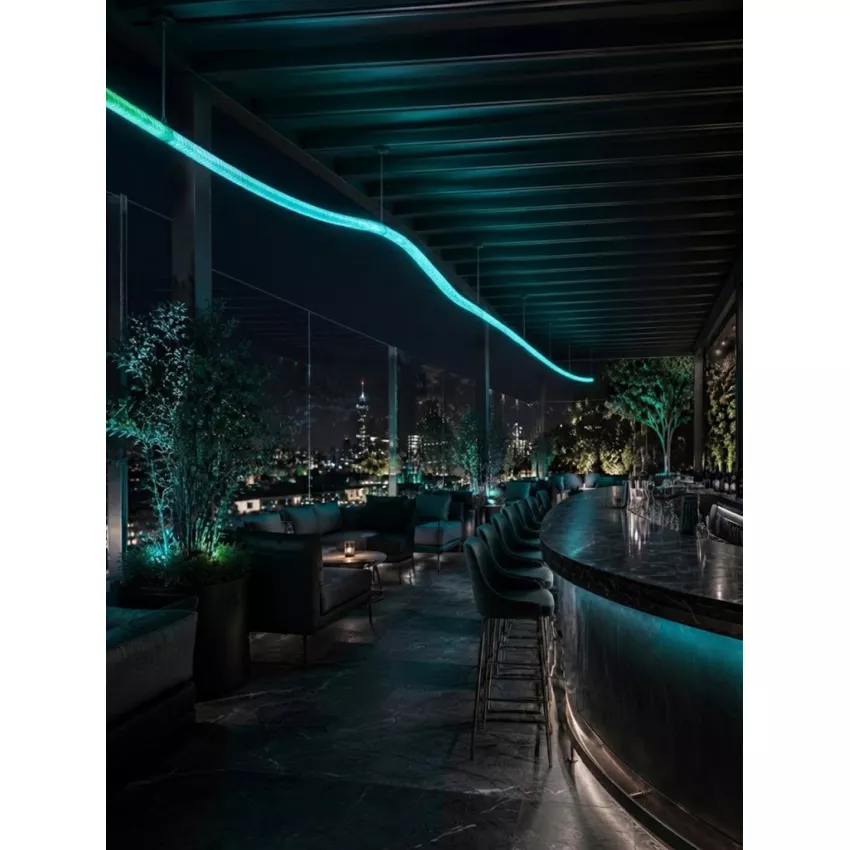 kelvo® GLOWFLEX  Ταινία Neon Flex με Πλεκτή Υφασμάτινη Επένδυση LED 14W/m 840lm/m 360° DC 24V Αδιάβροχο IP65 120 x SMD5054 Chip/m Πολύχρωμο RGB+WW Dimmable - Sanan SMD Chip - Μ1000 x Π2.2 x Υ2.2cm - Ρολό 10 Μέτρων