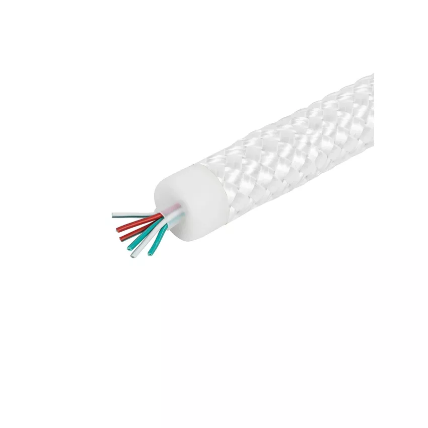 kelvo® GLOWFLEX  Ψηφιακή Pixel Addressable Ταινία Neon Flex με Πλεκτή Υφασμάτινη Επένδυση LED 14W/m 840lm/m 360° DC 24V Αδιάβροχο IP65 120 x SMD5054 Chip/m Πολύχρωμο RGB+WW Dimmable SPI/TTL Protocol IC TM1814 - Sanan SMD Chip - Μ1000 x Π2.2 x Υ2.2cm - Ρολ