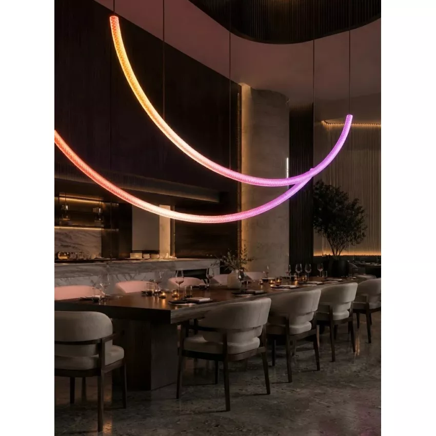 kelvo® GLOWFLEX  Ψηφιακή Pixel Addressable Ταινία Neon Flex με Πλεκτή Υφασμάτινη Επένδυση LED 14W/m 840lm/m 360° DC 24V Αδιάβροχο IP65 120 x SMD5054 Chip/m Πολύχρωμο RGB+WW Dimmable SPI/TTL Protocol IC TM1814 - Sanan SMD Chip - Μ1000 x Π2.2 x Υ2.2cm - Ρολ