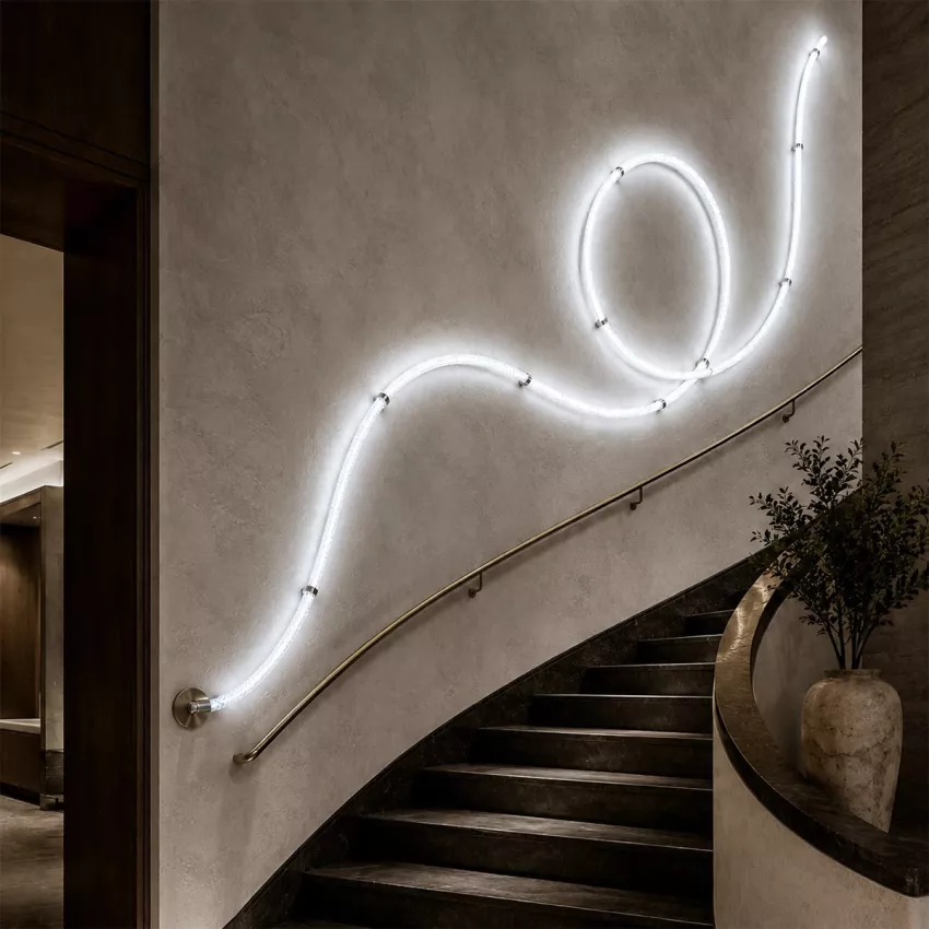 kelvo® GLOWFLEX  Ταινία Neon Flex με Πλεκτή Υφασμάτινη Επένδυση LED 14W/m 1400lm/m 360° DC 24V Αδιάβροχο IP65 504 x SMD2835 Chip/m Ρυθμιζόμενο Λευκό CCT από 2700K έως 6000K Dimmable - Lumileds SMD Chip - Μ1000 x Π3.5 x Υ3.5cm - Ρολό 10 Μέτρων