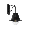 GLOBOSTAR® ANNIEL  Vintage Φωτιστικό Τοίχου - Απλίκα με Ντουί 1 x E27 AC 220-240V IP20 - Μαύρο - Μ27 x Π40 x Υ56cm