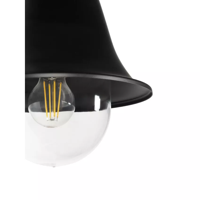 GLOBOSTAR® ANNIEL  Vintage Φωτιστικό Τοίχου - Απλίκα με Ντουί 1 x E27 AC 220-240V IP20 - Μαύρο - Μ27 x Π40 x Υ56cm