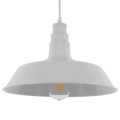 GLOBOSTAR® RAY  Vintage Κρεμαστό Φωτιστικό Οροφής με Ντουί 1 x E27 AC 220-240V IP20 - Λευκό - Μ36 x Π36 x Υ25cm