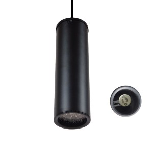 GLOBOSTAR® CANNON  Μοντέρνο Κρεμαστό Φωτιστικό Οροφής με Ντουί 1 x GU10 AC 220-240V IP20 - Μαύρο - Μ6 x Π6 x Υ20cm