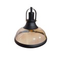 GLOBOSTAR® BILLIARD SERIES  Vintage Κρεμαστό Φωτιστικό Οροφής με Ντουί 3 x E27 AC 220-240V IP20 - Μαύρο & Μελί - Μ96 x Π25 x Υ30cm
