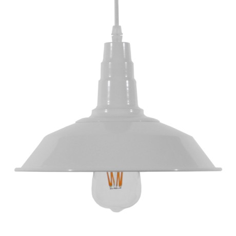 GLOBOSTAR® RAY  Vintage Κρεμαστό Φωτιστικό Οροφής με Ντουί 1 x E27 AC 220-240V IP20 - Λευκό - Μ26 x Π26 x Υ25cm