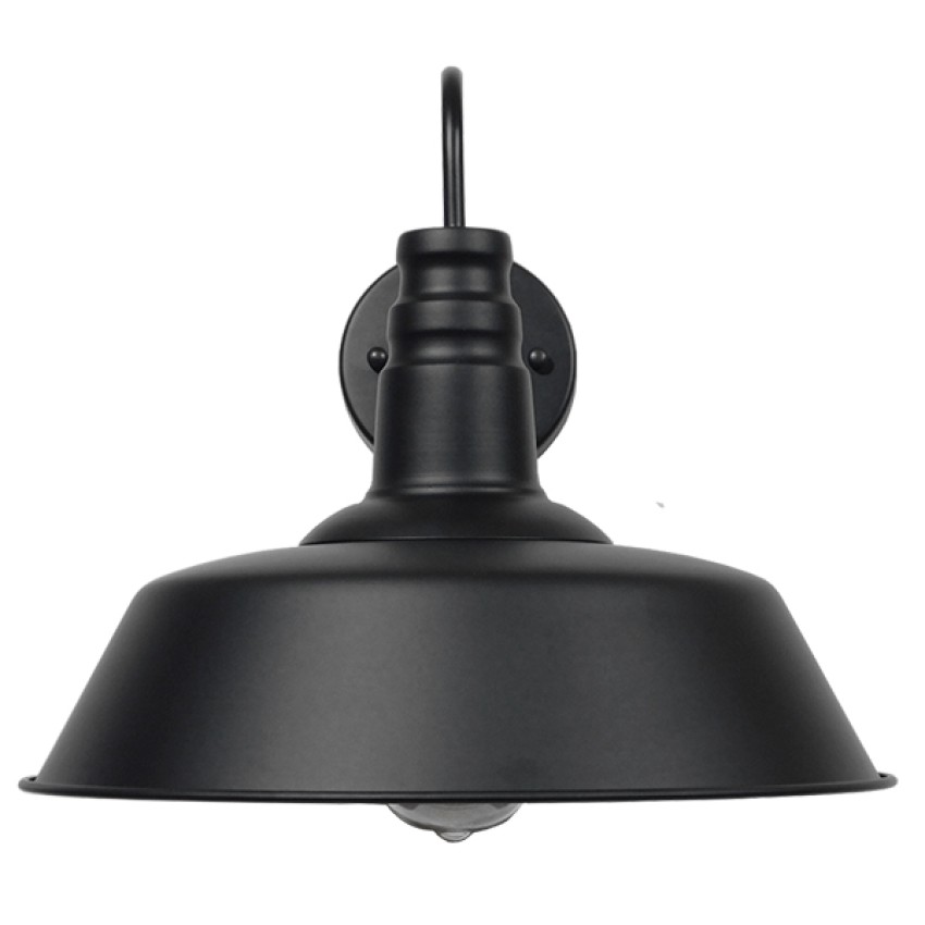 GLOBOSTAR® SORD  Vintage Φωτιστικό Τοίχου - Απλίκα με Ντουί 1 x E27 AC 220-240V IP20 - Μαύρο - Μ36 x Π42 x Υ32cm