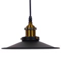 CARAVEL  Vintage Κρεμαστό Φωτιστικό Καμπάνα Μονόφωτο 1 x E27 IP20 Μαύρο & Χρυσό Μέταλλο - Μ22 x Π22 x Υ13cm