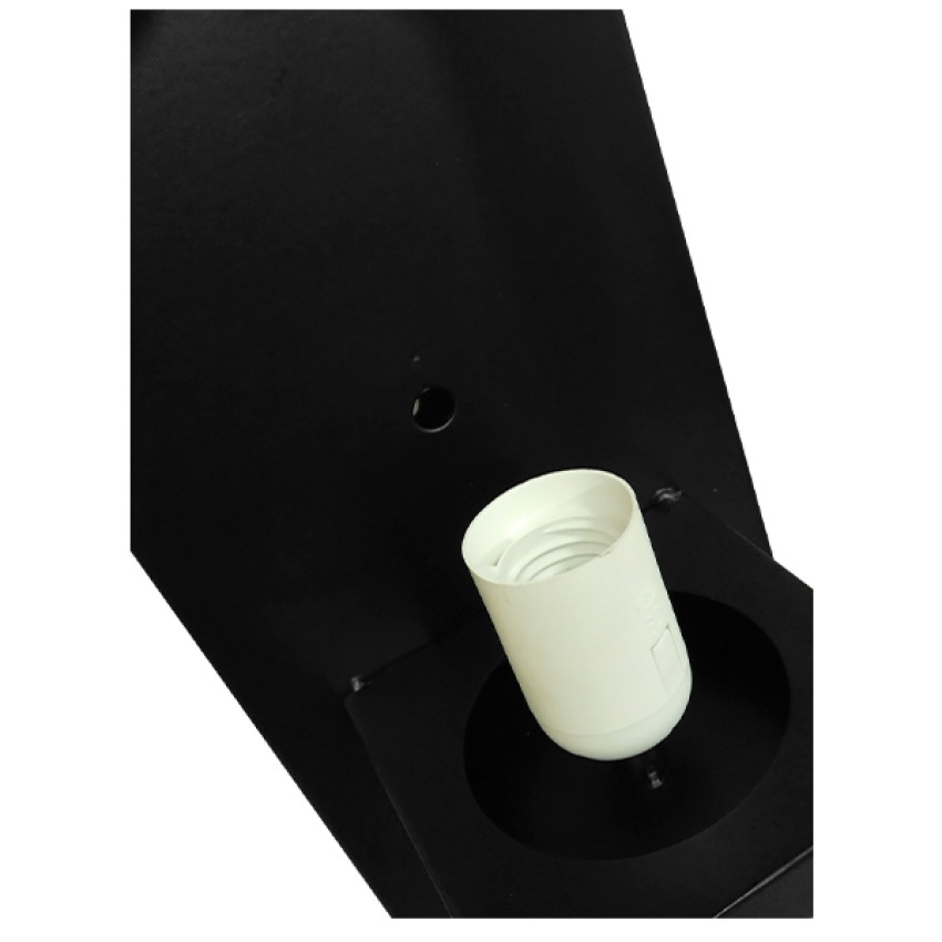 ODILIA  Vintage Επιτοίχιο Φωτιστικό Απλίκα Μονόφωτο 1 x E27 IP20 Μαύρο Μέταλλο με Μπεζ Όνυχα - Μ10 x Π14 x Υ30cm