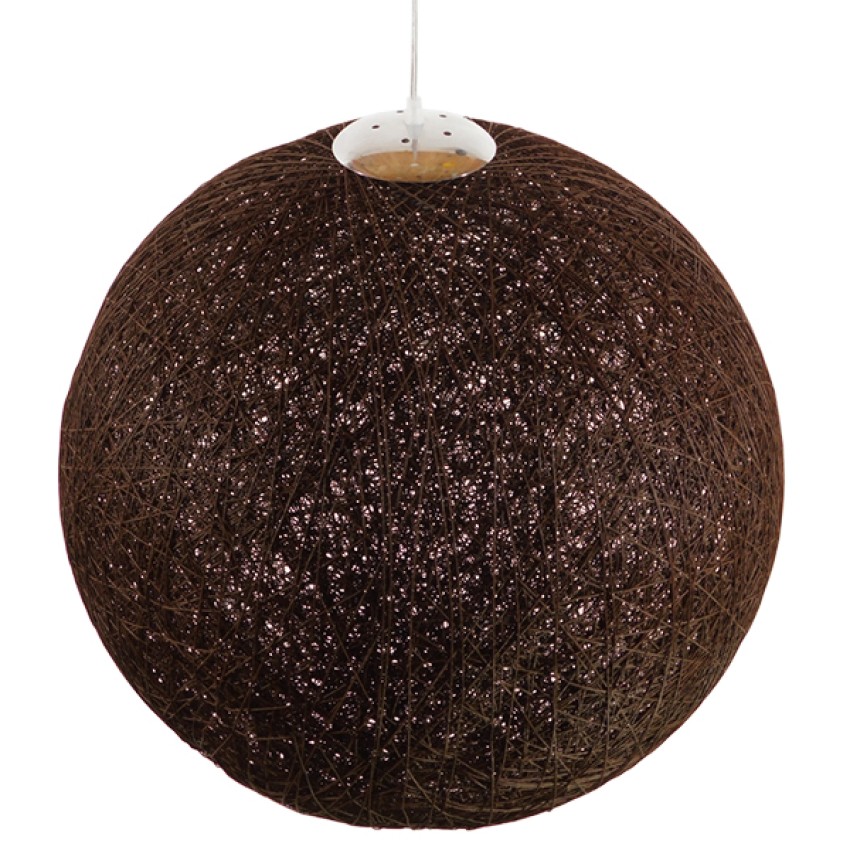 OCEANA  Vintage Κρεμαστό Φωτιστικό Μπάλα Μονόφωτο 1 x E27 IP20 Καφέ Σχοινί - Μ60 x Π60 x Υ60cm OCEANA  Vintage Κρεμαστό Φωτιστικό Μπάλα Μονόφωτο 1 x E27 IP20 Καφέ Σχοινί - Μ60 x Π60 x Υ60cm