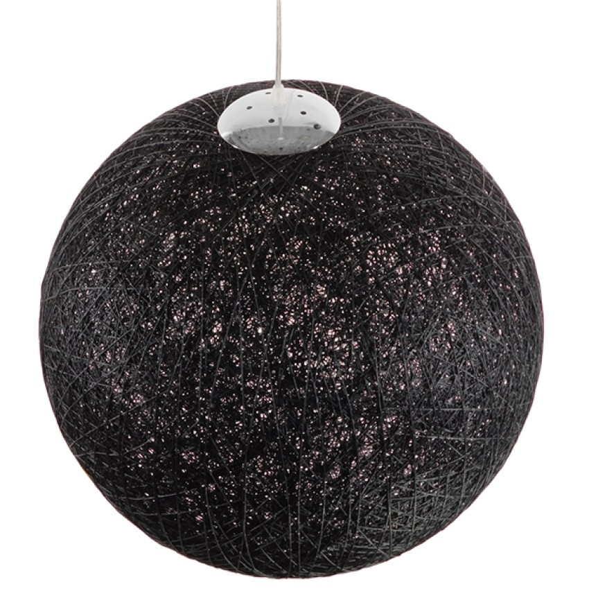 OCEANA  Vintage Κρεμαστό Φωτιστικό Μπάλα Μονόφωτο 1 x E27 IP20 Μαύρο Σχοινί - Μ60 x Π60 x Υ60cm OCEANA  Vintage Κρεμαστό Φωτιστικό Μπάλα Μονόφωτο 1 x E27 IP20 Μαύρο Σχοινί - Μ60 x Π60 x Υ60cm