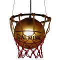 GLOBOSTAR® NBA  Μοντέρνο Κρεμαστό Φωτιστικό Οροφής με Ντουί 1 x E27 AC 220-240V IP20 - Πορτοκαλί - Μ32 x Π32 x Υ58cm