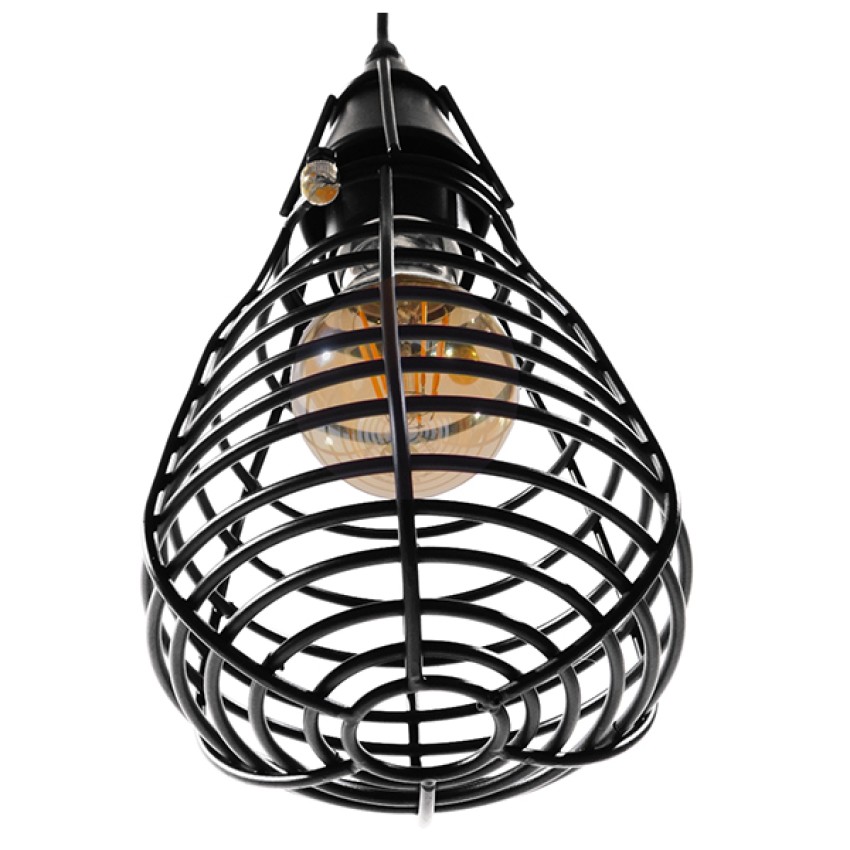 ALDO Vintage Κρεμαστό Φωτιστικό Πλέγμα Μονόφωτο 1 x E27 IP20 Μαύρο Μέταλλο - Μ13 x Π13 x Υ27cm ALDO Vintage Κρεμαστό Φωτιστικό Πλέγμα Μονόφωτο 1 x E27 IP20 Μαύρο Μέταλλο - Μ13 x Π13 x Υ27cm