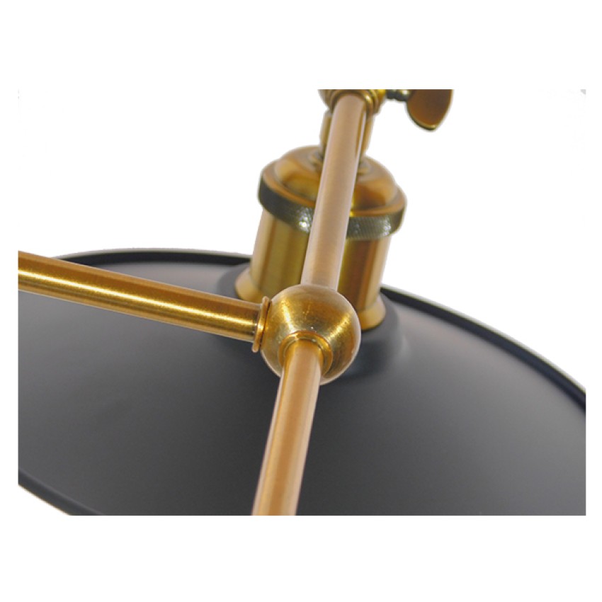 GLOBOSTAR® MINIMALL  Vintage Φωτιστικό Τοίχου - Απλίκα με Ντουί 2 x E27 AC 220-240V IP20 - Μαύρο & Χρυσό - Μ30 x Π60 x Υ18cm