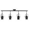 GLOBOSTAR® HOLLYWOOD  Vintage Φωτιστικό Οροφής με Ντουί 4 x E27 AC 220-240V IP20 - Μαύρο - Μ110 x Π13 x Υ38cm