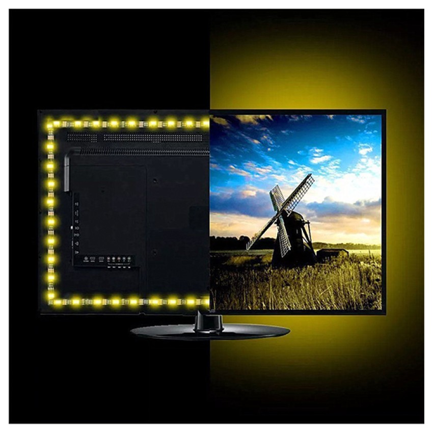 Πλήρες Κιτ Κρυφού Φωτισμού Θερμό Λευκό με USB για Τηλεοράσεις