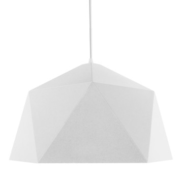 GLOBOSTAR® HEXAGON  Μοντέρνο Κρεμαστό Φωτιστικό Οροφής με Ντουί 1 x E27 AC 220-240V IP20 - Λευκό & Χρυσό - Μ46 x Π46 x Y25cm