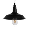 RAY  Vintage Κρεμαστό Φωτιστικό Καμπάνα Μονόφωτο 1 x E27 IP20 Μαύρο Μέταλλο - Μ26 x Π26 x Υ25cm