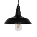 RAY  Vintage Κρεμαστό Φωτιστικό Καμπάνα Μονόφωτο 1 x E27 IP20 Μαύρο Μέταλλο - Μ26 x Π26 x Υ25cm