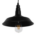 RAY  Vintage Κρεμαστό Φωτιστικό Καμπάνα Μονόφωτο 1 x E27 IP20 Μαύρο Μέταλλο - Μ26 x Π26 x Υ25cm