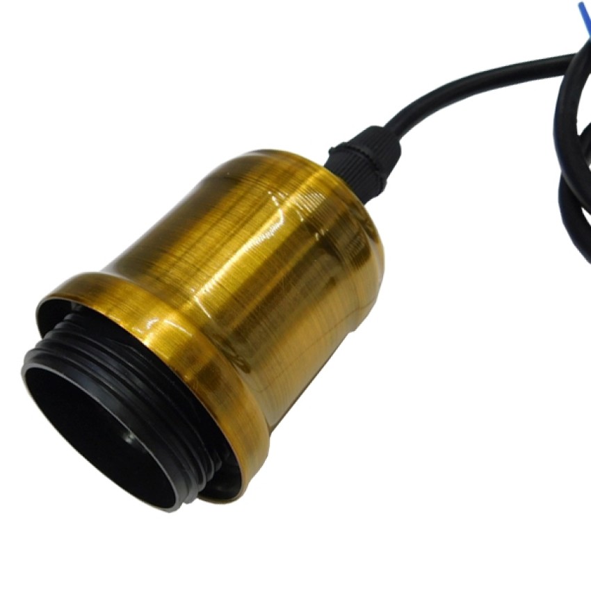 GLOBOSTAR® ANER  Vintage Κρεμαστό Φωτιστικό Οροφής με Ντουί 1 x E27 AC 220-240V IP20 - Μαύρο & Χρυσό - Μ27.5 x Π27.5 x Υ19cm