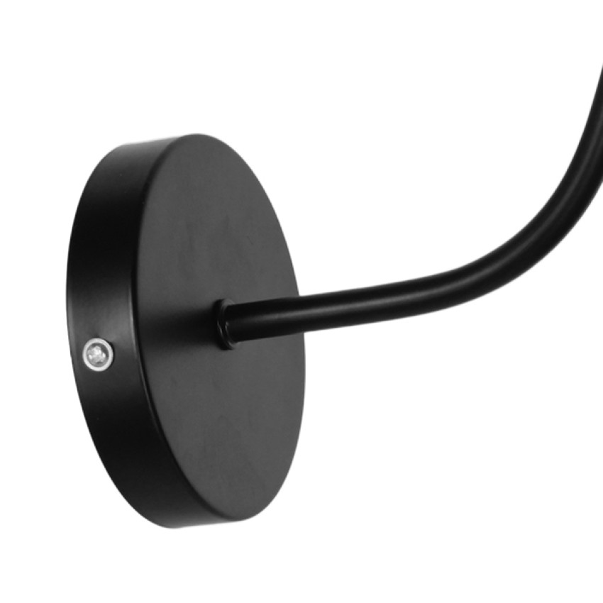 GLOBOSTAR® RAY  Vintage Φωτιστικό Τοίχου - Απλίκα με Ντουί 1 x E27 AC 220-240V IP20 - Μαύρο - Μ26 x Π37 x Υ32cm