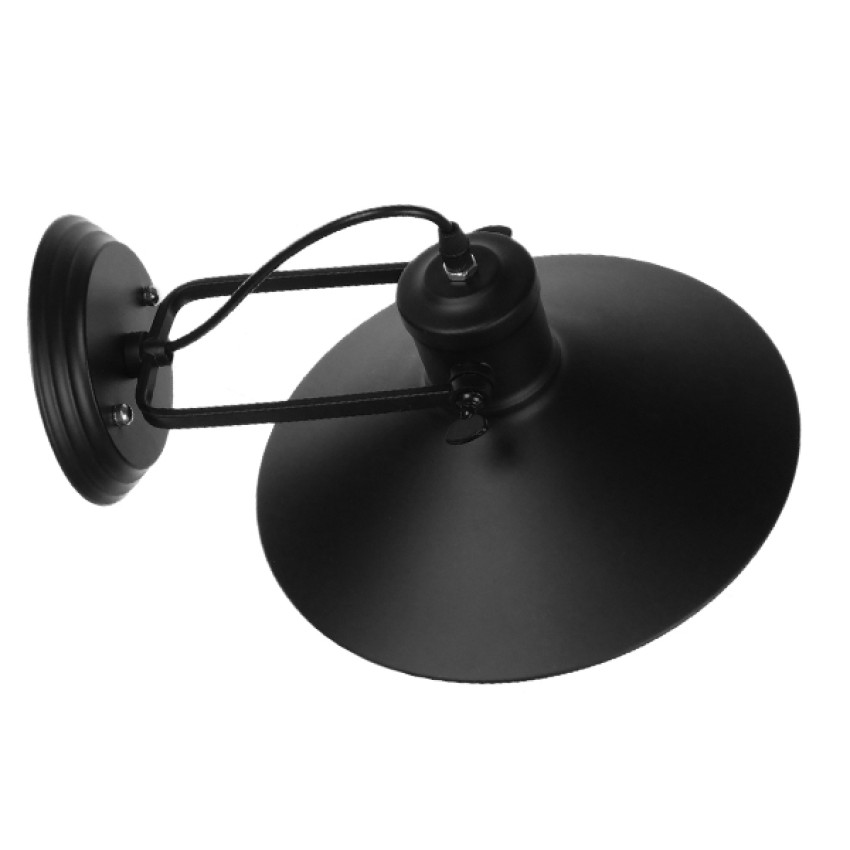 CELL  Vintage Επιτοίχιο Φωτιστικό Απλίκα Μονόφωτο 1 x E27 IP20 Μαύρο Μέταλλο - Μ33 x Π27 x Υ33cm