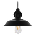 GLOBOSTAR® RAY  Vintage Φωτιστικό Τοίχου - Απλίκα με Ντουί 1 x E27 AC 220-240V IP20 - Μαύρο - Μ26 x Π37 x Υ32cm