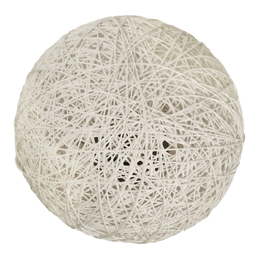 GLOBOSTAR® OCEANA  Boho Επιτραπέζιο Φωτιστικό Πορτατίφ με Ντουί 1 x E27 AC 220-240V IP20 - Λευκό & Μπεζ - M20 x Π20 x Υ22cm