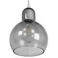BOSSANOVA  Μοντέρνο Κρεμαστό Φωτιστικό Ανάρτηση Μονόφωτο 1 x E27 IP20 Γκρι Γυαλί - Μ18 x Π18 x Υ23cm