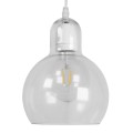 LUCREZIA  Μοντέρνο Κρεμαστό Φωτιστικό Ανάρτηση Μονόφωτο 1 x E27 IP20 Διάφανο Γυαλί - Μ18 x Π18 x Υ23cm