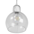 LUCREZIA  Μοντέρνο Κρεμαστό Φωτιστικό Ανάρτηση Μονόφωτο 1 x E27 IP20 Διάφανο Γυαλί - Μ18 x Π18 x Υ23cm