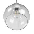 LUCREZIA  Μοντέρνο Κρεμαστό Φωτιστικό Ανάρτηση Μονόφωτο 1 x E27 IP20 Διάφανο Γυαλί - Μ18 x Π18 x Υ23cm