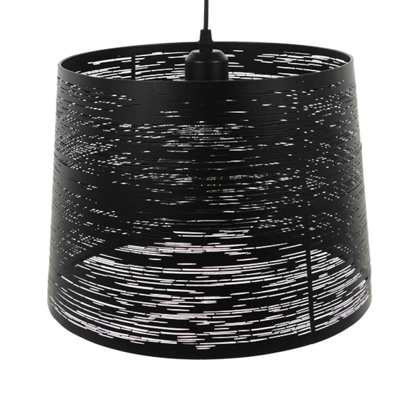 GLOBOSTAR® ACCADEMIA  Μοντέρνο Κρεμαστό Φωτιστικό Οροφής με Ντουί 1 x E27 AC 220-240V IP20 - Μαύρο - Μ35 x Π35 x Υ25cm