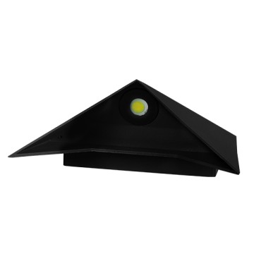 LED Φωτιστικό Τοίχου Απλίκα STEALTH Αρχιτεκτονικού Φωτισμού Μαύρο Αδιάβροχο IP65 10 Watt CREE 1200lm 60° 230V Ψυχρό Λευκό Μ17 x Π7.5 x Υ17cm