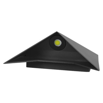 LED Φωτιστικό Τοίχου Απλίκα STEALTH Αρχιτεκτονικού Φωτισμού Γκρι Αδιάβροχο IP65 10 Watt CREE 1200lm 60° 230V Ψυχρό Λευκό Μ17 x Π7.5 x Υ17cm