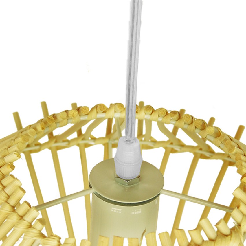 SASSO Boho Κρεμαστό Φωτιστικό Πλέγμα Μονόφωτο 1 x E27 IP20 Μπεζ Ξύλο - Μ50 x Π50 x Y23cm SASSO Boho Κρεμαστό Φωτιστικό Πλέγμα Μονόφωτο 1 x E27 IP20 Μπεζ Ξύλο - Μ50 x Π50 x Y23cm