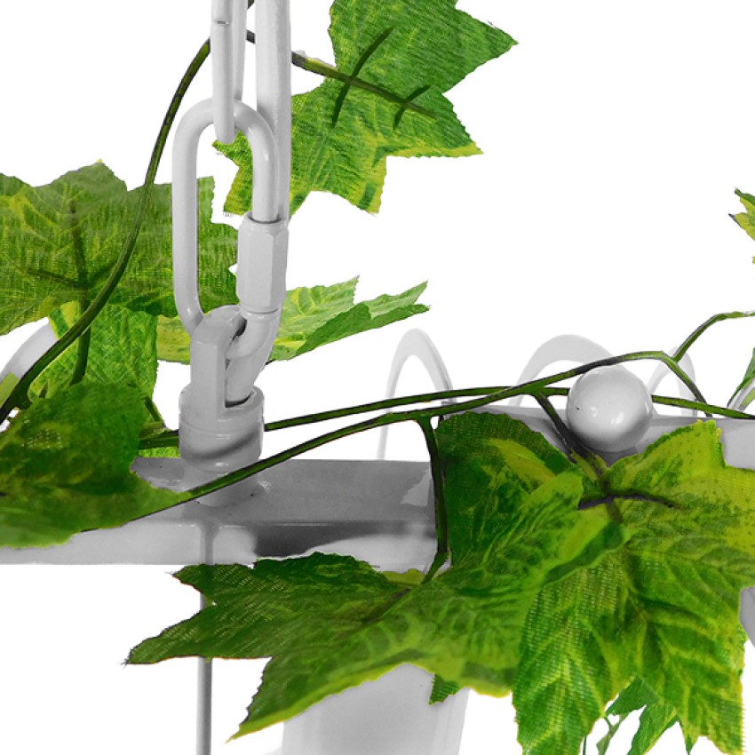 NEST  Vintage Κρεμαστό Φωτιστικό Φιγούρα Τρίφωτο 3 x E27 IP20 Λευκό Μέταλλο με Πράσινο Πλαστικό - Μ85.5 x Π37.5 x Y38cm